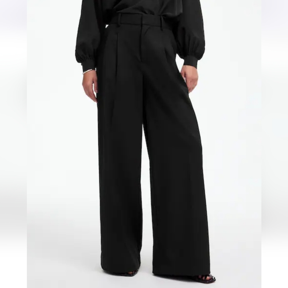 Madewell The Harlow Superwide-Leg Trouser in Brushed Twill